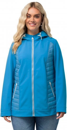 Ulla Popken Hyprar Quilt Mix Jacket Aqua - Chaquetas - 
