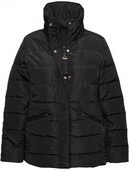 Ulla Popken Quilted Puffer Coat Black - Chaquetas - 