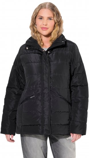 Ulla Popken Quilted Puffer Coat Black - Chaquetas - 