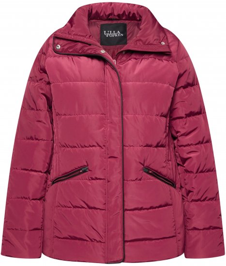 Ulla Popken Quilted Puffer Coat Carmine Red - Chaquetas - 