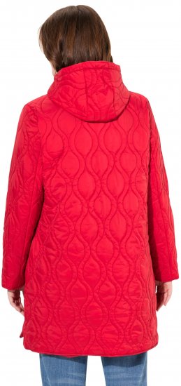 Ulla Popken HYPRAR Quilted Water-Repellent Jacket Red Salsa - Chaquetas - 