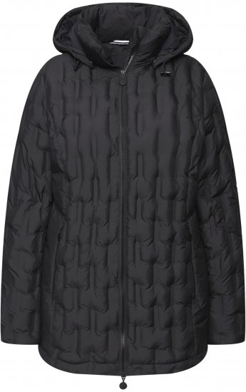 Ulla Popken HYPRAR Channel Quilted Jacket Black - Chaquetas - 