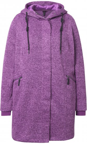 Ulla Popken Knit Fleece-Lined Jacket Purple - Chaquetas - 