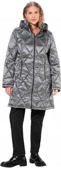 Ulla Popken HYPRAR Diamond Quilted Jacket Silver - Chaquetas - 