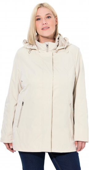 Ulla Popken Long Triple Function Softshell Jacket Natural White - Chaquetas - 