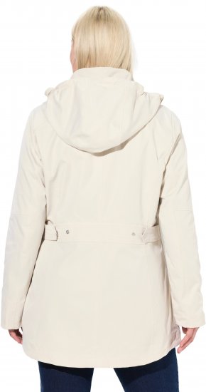 Ulla Popken Long Triple Function Softshell Jacket Natural White - Chaquetas - 