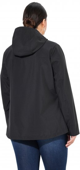 Ulla Popken HYPRAR Toggle Button Microfleece Lined Jacket Black - Chaquetas - 