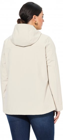 Ulla Popken HYPRAR Toggle Button Microfleece Lined Jacket Light Champagne - Chaquetas - 