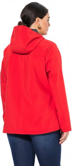 Ulla Popken HYPRAR Toggle Button Microfleece Lined Jacket Salsa Red - Chaquetas - 
