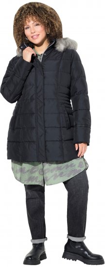 Ulla Popken HYPRAR Quilted Jacket Black - Chaquetas - 