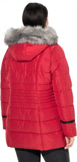 Ulla Popken HYPRAR Quilted Jacket Ruby Red - Chaquetas - 
