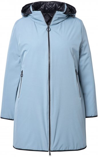Ulla Popken HYPRAR Reversible Quilted Jacket Grey Blue - Chaquetas - 