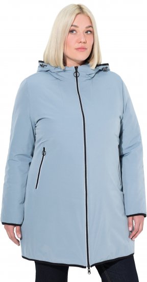 Ulla Popken HYPRAR Reversible Quilted Jacket Grey Blue - Chaquetas - 