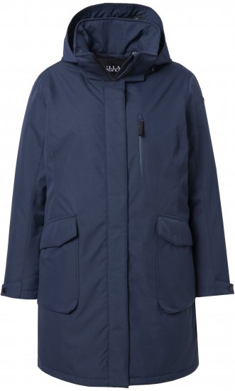 Ulla Popken HYPRAR Drawstring Waist Parka Navy - Chaquetas - 