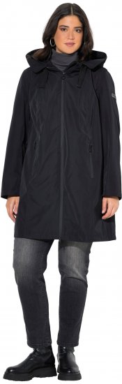 Ulla Popken HYPRAR Waterproof Jacket Black - Chaquetas - 