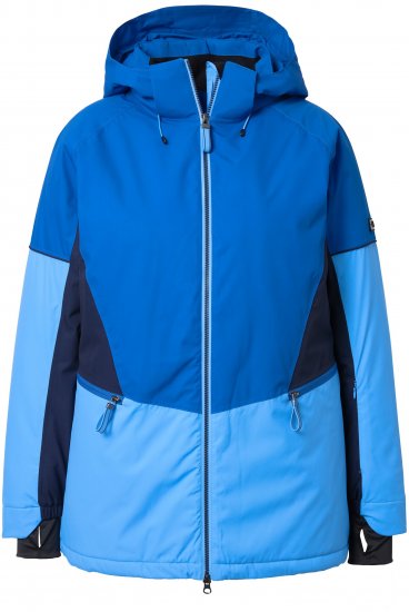 Ulla Popken HYPRAR Performance Colorblock Ski Jacket Denim Blue - Chaquetas - 