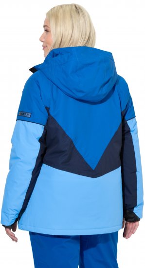 Ulla Popken HYPRAR Performance Colorblock Ski Jacket Denim Blue - Chaquetas - 