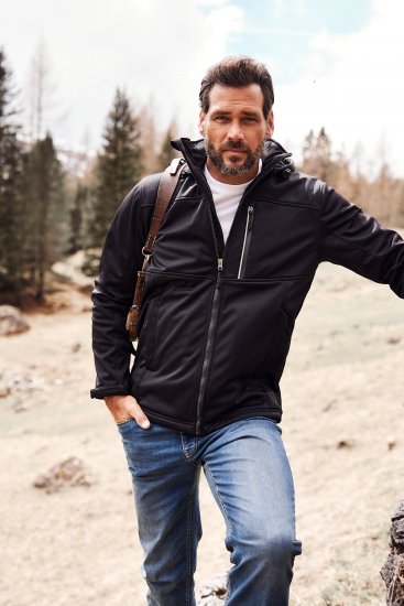 JP1880 Softshell Wind and Water Resistant Jacket Black TALL - TALL chaquetas - 