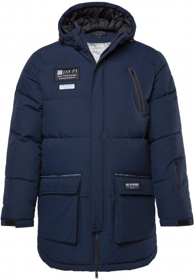 JAY-PI Warm Quilted Parka Dual Function, Wind and Water Repellant Navy - Chaquetas - Chaquetas Tallas Grandes 2XL-8XL