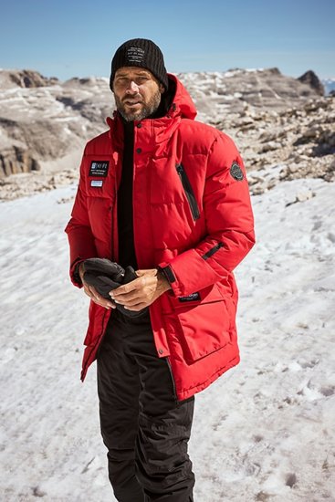 JAY-PI Warm Quilted Parka Dual Function Windproof and Water Repellent Red - Chaquetas - Chaquetas Tallas Grandes 2XL-8XL