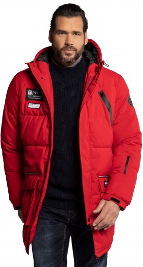 JAY-PI Warm Quilted Parka Dual Function Windproof and Water Repellent Red - Chaquetas - Chaquetas Tallas Grandes 2XL-8XL