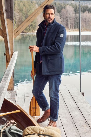 JP1880 Jacket Water-repellent Herringbone Insert Navy - Chaquetas - Chaquetas Tallas Grandes 2XL-8XL