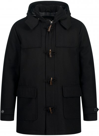 JP1880 Dufflecoat Water-repellent Black - Chaquetas - Chaquetas Tallas Grandes 2XL-8XL