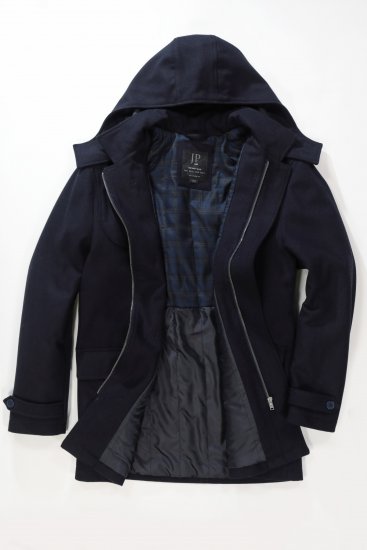 JP1880 Duffle Coat Water Repellent with Detachable Hood Navy - Chaquetas - Chaquetas Tallas Grandes 2XL-8XL
