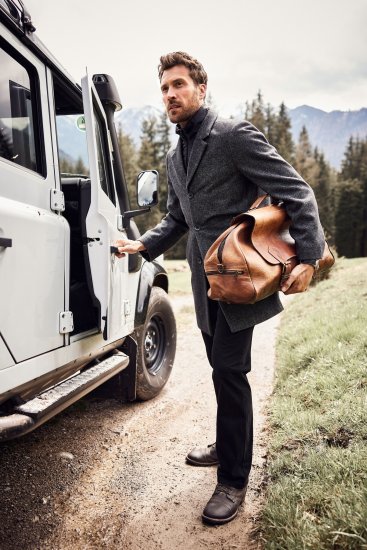 JP1880 Coat Wool Blend Quilted Insert Black - Chaquetas - Chaquetas Tallas Grandes 2XL-8XL