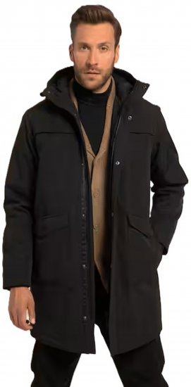 JP1880 Parka Warm Sleeves with Windcuffs Black - Chaquetas - Chaquetas Tallas Grandes 2XL-8XL