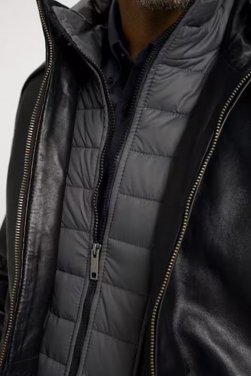 JP1880 Jacket Nappa Lamb Leather Black - Chaquetas - Chaquetas Tallas Grandes 2XL-8XL