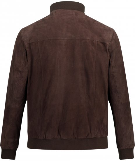 JP1880 Leather Jacket Goat Suede Espresso Brown - Chaquetas - Chaquetas Tallas Grandes 2XL-8XL