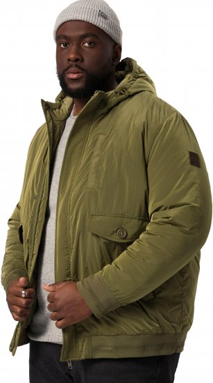STHUGE Bomber Jacket With Hood Green - Chaquetas - Chaquetas Tallas Grandes 2XL-8XL