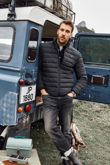 JP1880 Jacket Quilted Stand-up Collar Black - Chaquetas - Chaquetas Tallas Grandes 2XL-8XL