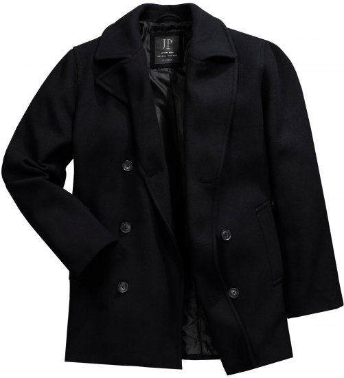 JP1880 Caban Short Double-breasted Overcoat Navy - Chaquetas - Chaquetas Tallas Grandes 2XL-8XL