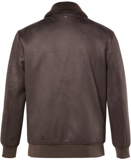 JP1880 Bomber Jacket Faux Leather Dark Brown - Chaquetas - Chaquetas Tallas Grandes 2XL-8XL