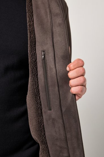 JP1880 Bomber Jacket Faux Leather Dark Brown - Chaquetas - Chaquetas Tallas Grandes 2XL-8XL