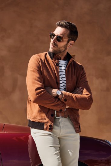 JP1880 Jacket Leather Lamb Nappa Brown - Chaquetas - Chaquetas Tallas Grandes 2XL-8XL