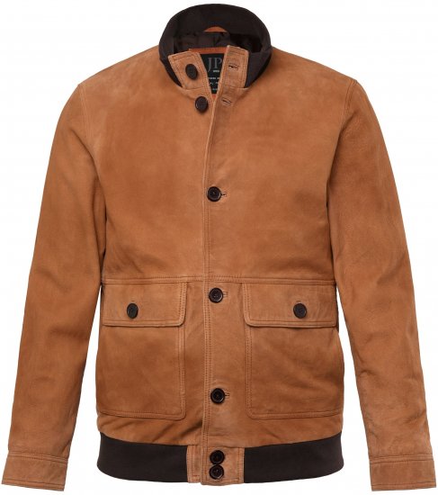 JP1880 Jacket Leather Lamb Nappa Brown - Chaquetas - Chaquetas Tallas Grandes 2XL-8XL