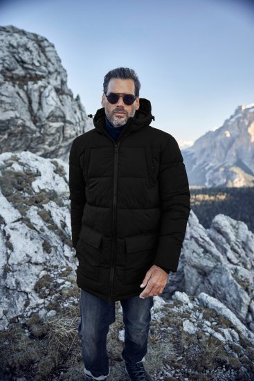 JP1880 Quilted Parka with Multiple Pockets Black - Chaquetas - Chaquetas Tallas Grandes 2XL-8XL