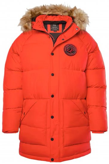 JP1880 Parka Quilted Faux Fur Hood Red - Chaquetas - Chaquetas Tallas Grandes 2XL-8XL