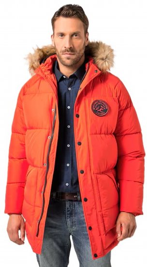 JP1880 Parka Quilted Faux Fur Hood Red - Chaquetas - Chaquetas Tallas Grandes 2XL-8XL