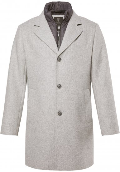 JP1880 Wool Blend Coat with Nylon Insert Grey - Chaquetas - Chaquetas Tallas Grandes 2XL-8XL