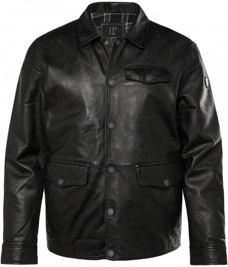JP1880 Leather Jacket Finest Lamb Nappa Black - Chaquetas - Chaquetas Tallas Grandes 2XL-8XL