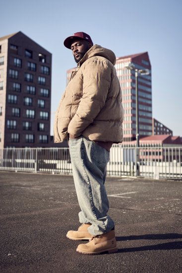 STHUGE Jacket Puffer With Warm Quilting Beige - Chaquetas - Chaquetas Tallas Grandes 2XL-8XL