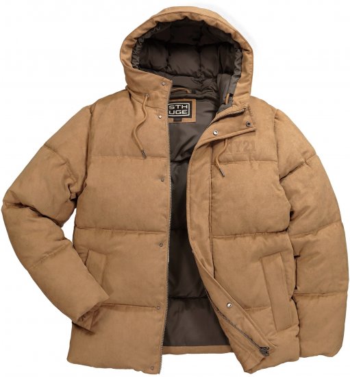 STHUGE Jacket Puffer With Warm Quilting Beige - Chaquetas - Chaquetas Tallas Grandes 2XL-8XL