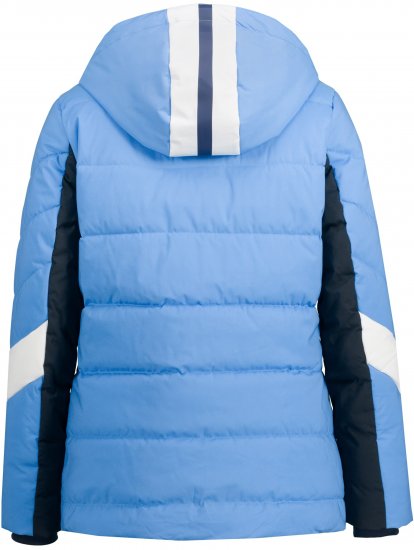 Ulla Popken HYPRAR Chevron Stripe Triple Function Quilted Fully Lined Ski Jacket Pastel Petrol - Chaquetas - 