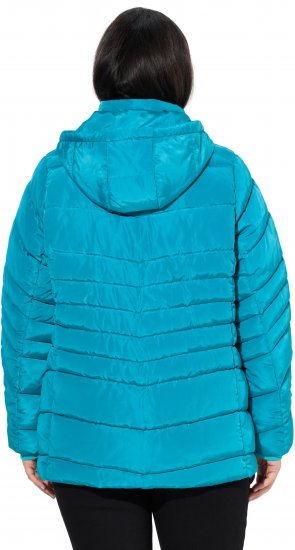 Ulla Popken Quilted Water Repellent Jacket Turquoise - Chaquetas - 