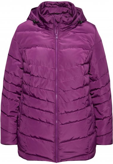 Ulla Popken Quilted Water Repellent Jacket Dark Purple - Chaquetas - 