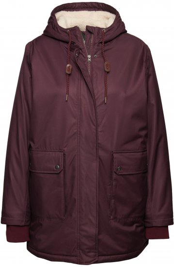 Ulla Popken HYPRAR Fleece Lined Jacket Dark Ruby - Chaquetas - 
